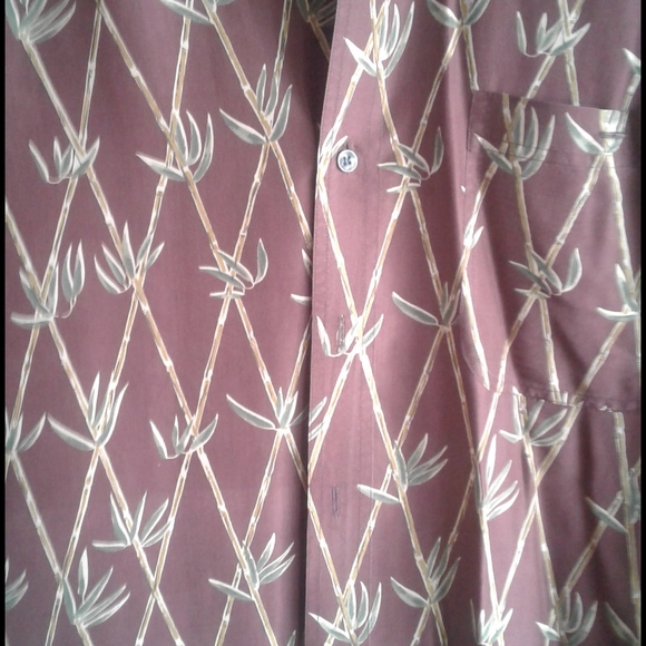 Oleg Cassini 100% silk button down shirt mens - Picture 5 of 7